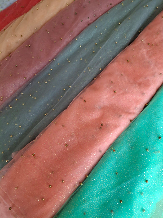 Sparkly Pearl Net dupattas(2.30 meters)