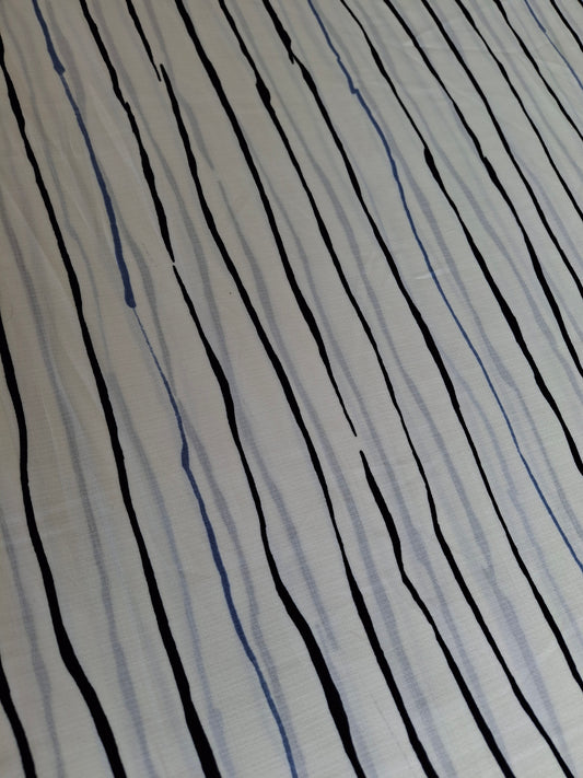 Georgette Whispering Stripes(4-meters)