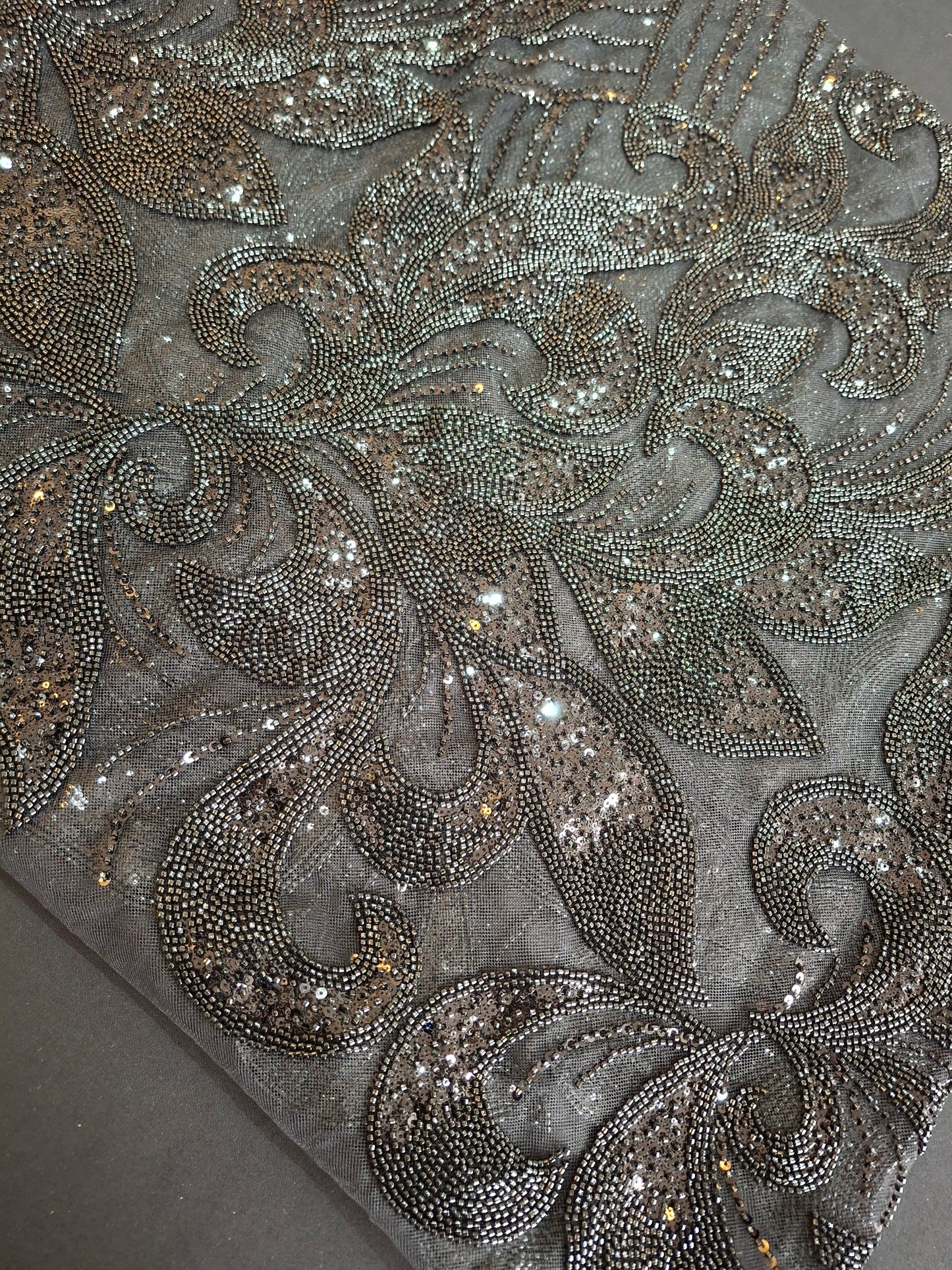 Cut Dana Luxury Heavy Embroidered Gold Net Unstitched 4 piece Full Suit