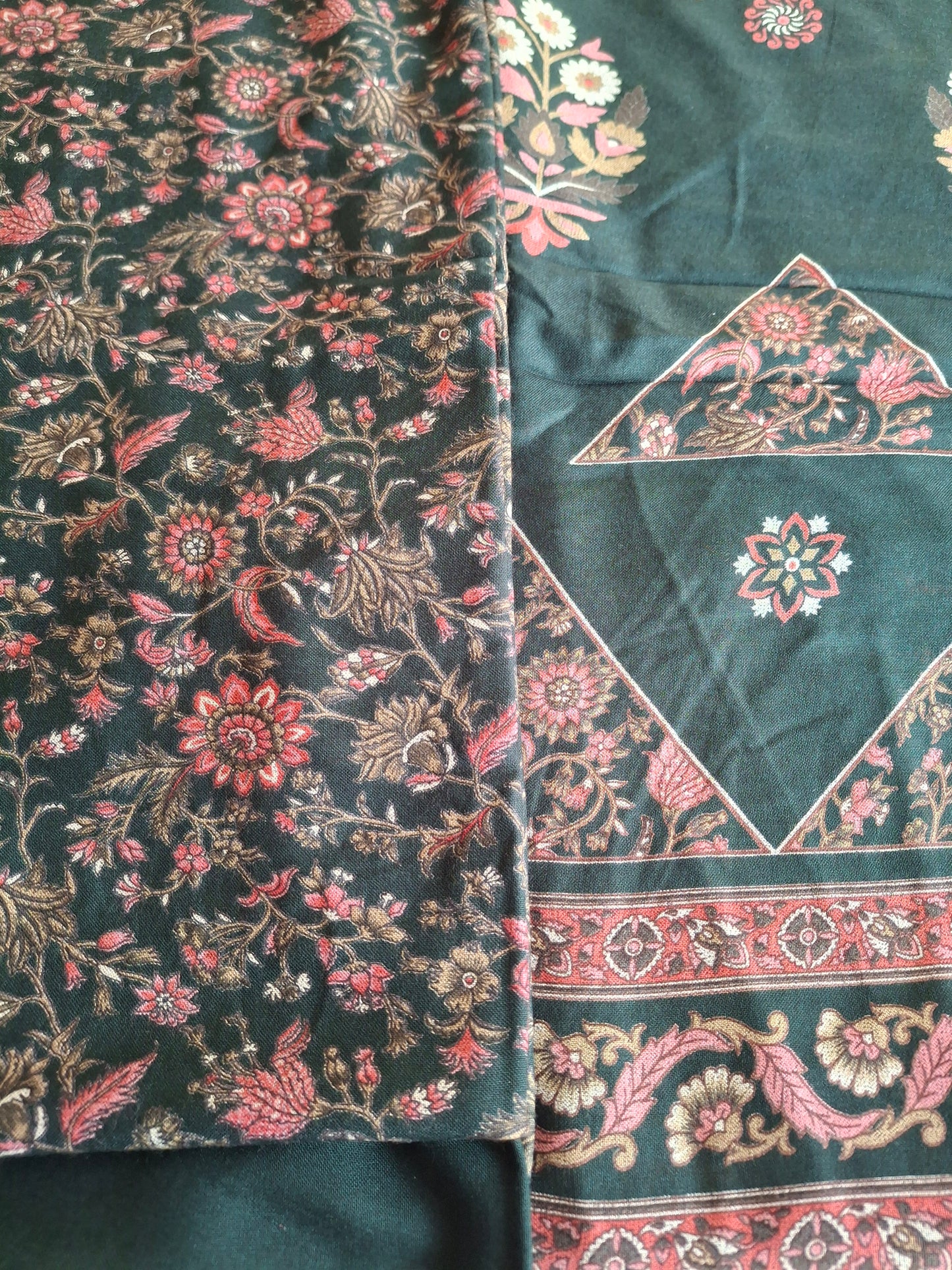 Alpiane Winter Warm Fabric Sunflower Bloom Print (3 piece suits)