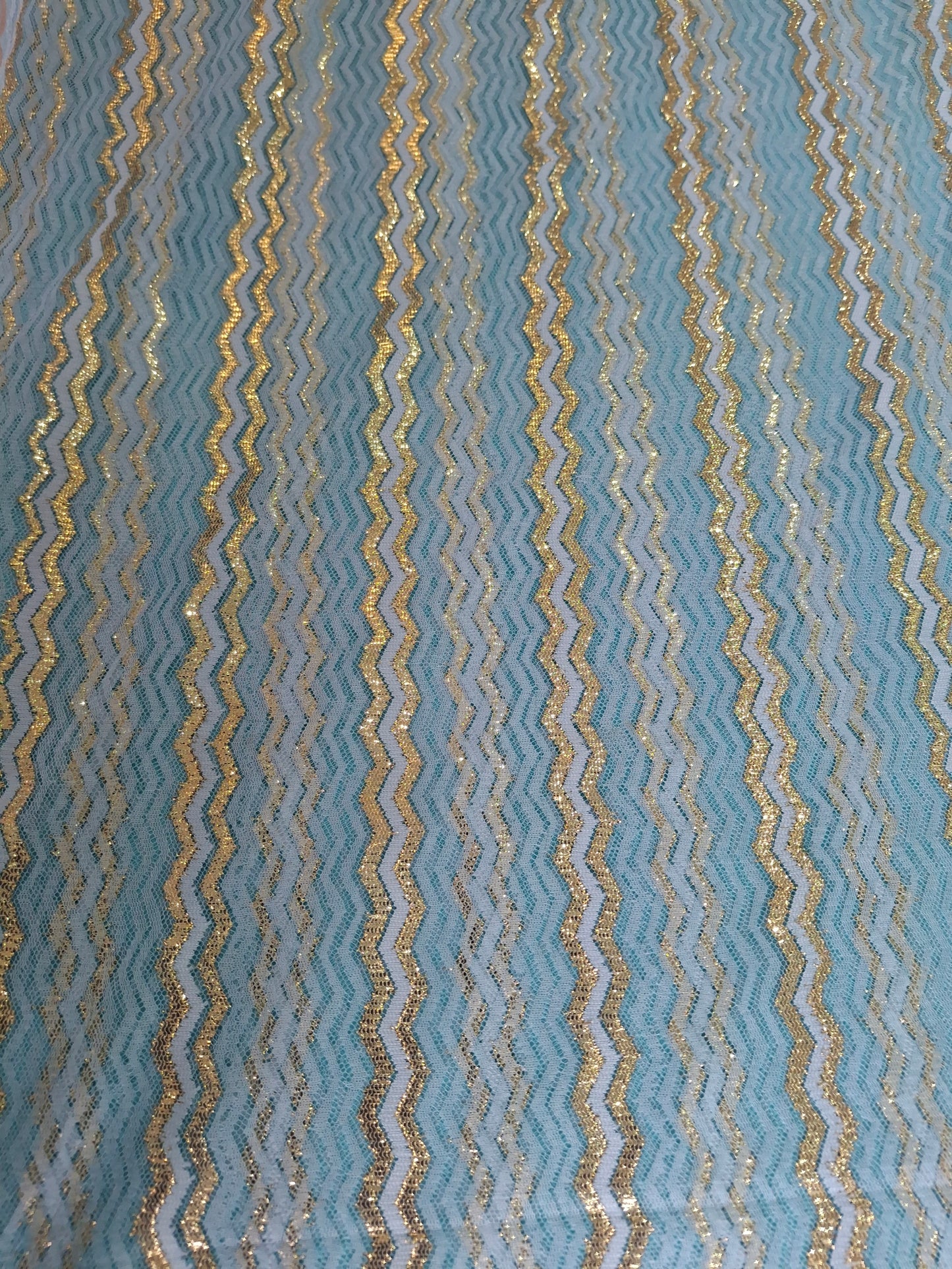 Women’s Designer Net Dupatta with Golden Zigzag Pattern (3 Colours