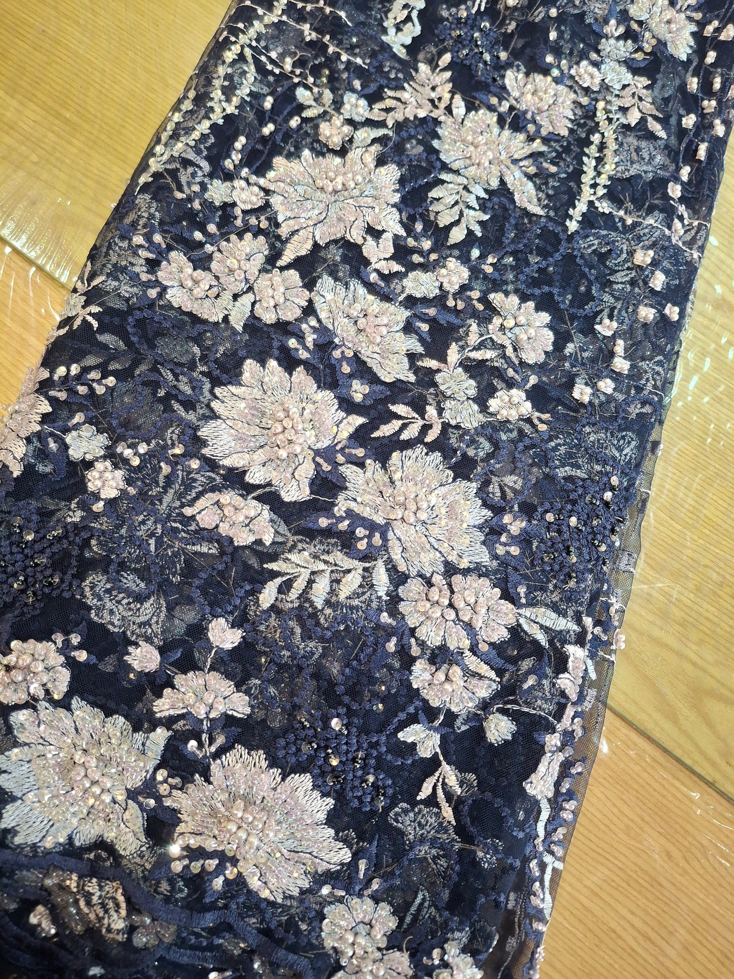 Cut Dana Heavy Embroidered Net,4 piece suit set