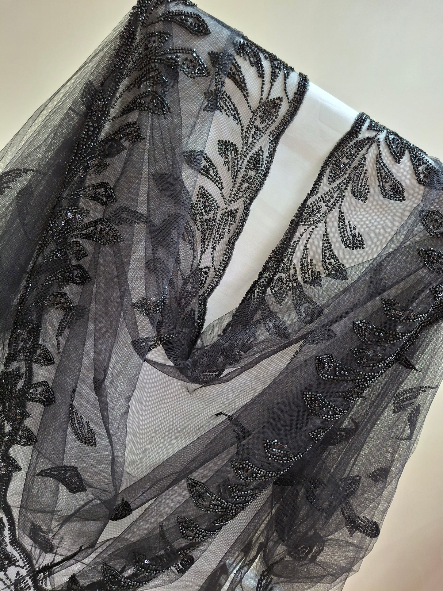 Cut Dana,Net Dupatta Heavy Embroidered Sequins (2.3 meters)