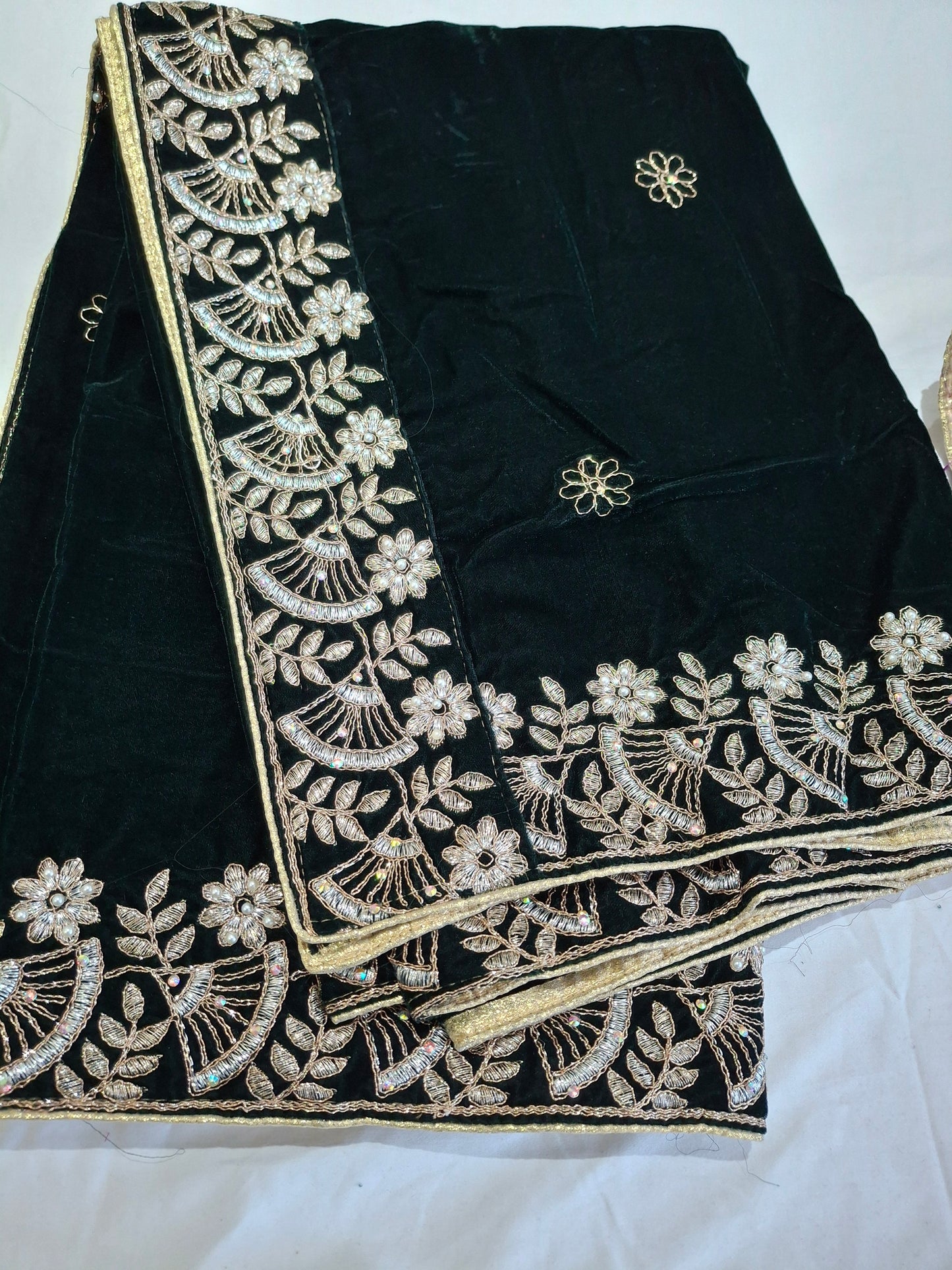 Velvet Embroidered Shawl Top Quality