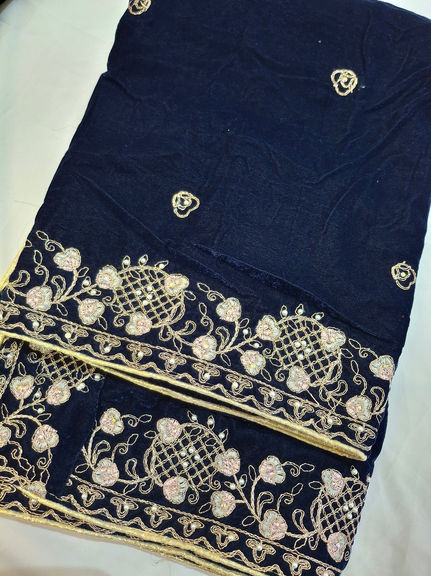 Micro Velvet Embroidered Shawls For Ladies Best Quality