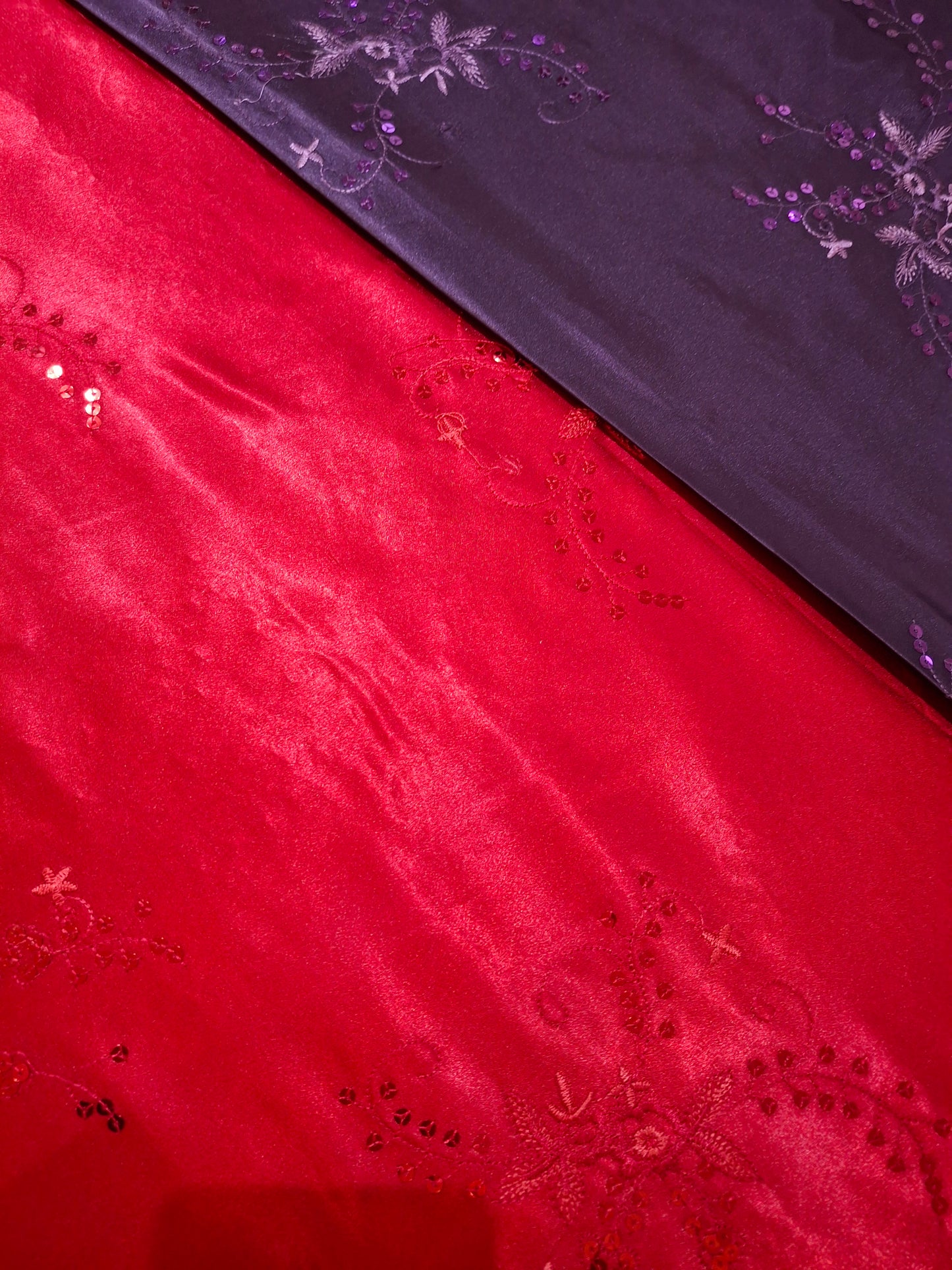 Sequins Embroidered Silk High Quality(4 meters)60"width