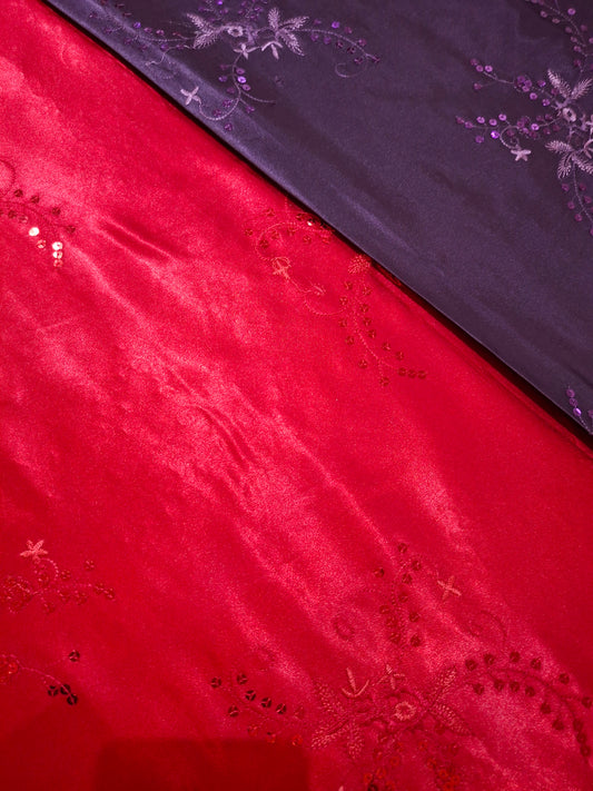 Sequins Embroidered Silk High Quality(4 meters)60"width