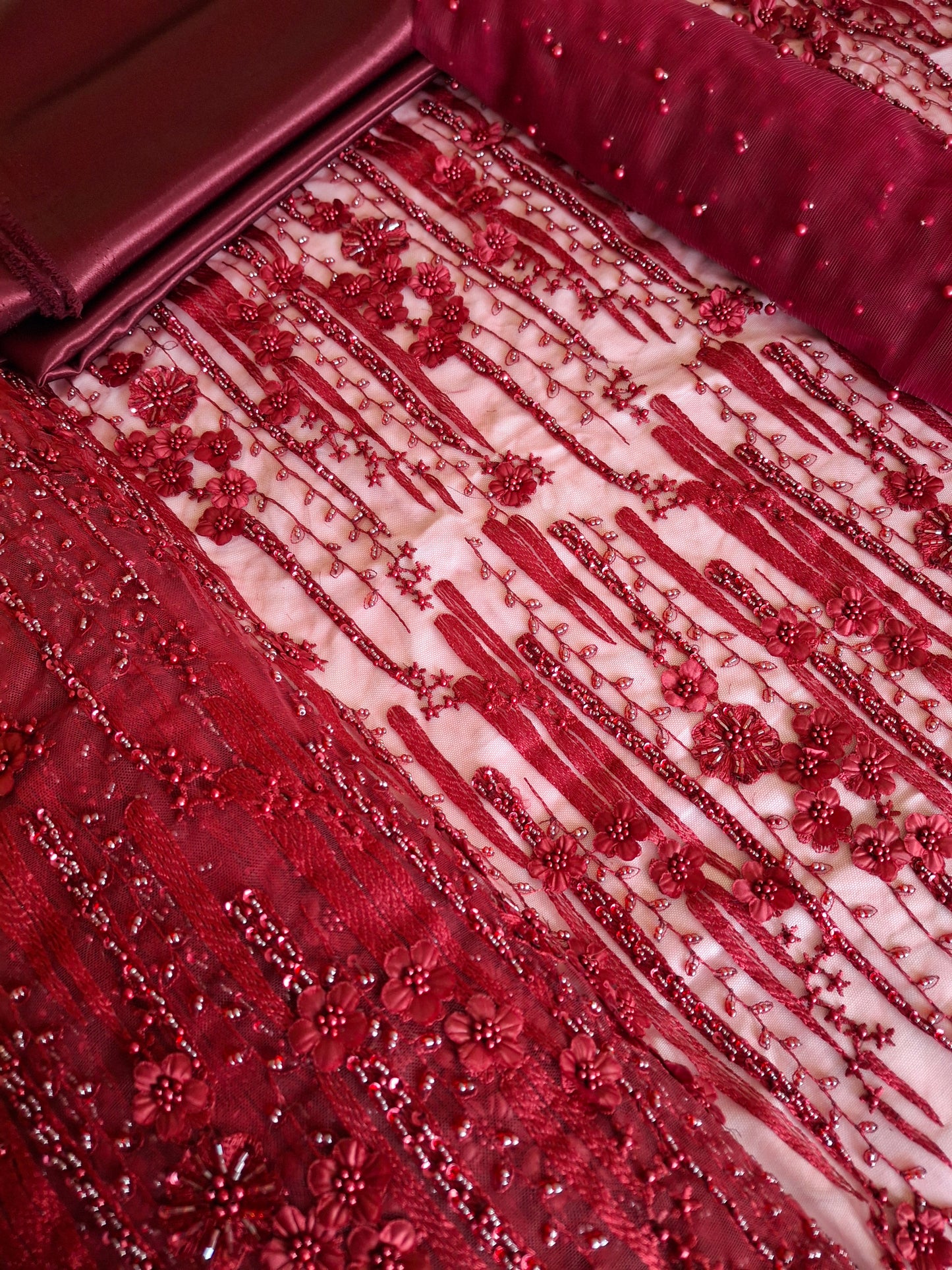 Cut dana,Luxurious Sequins Multicolour Heavy Net,4 piece suit set