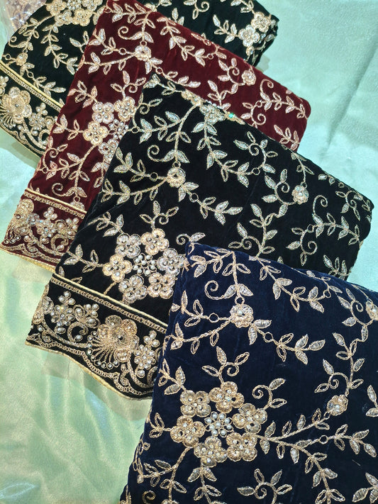 Micro Velvet Model 9000 Embroidered Fancy 3 Piece Suit Set