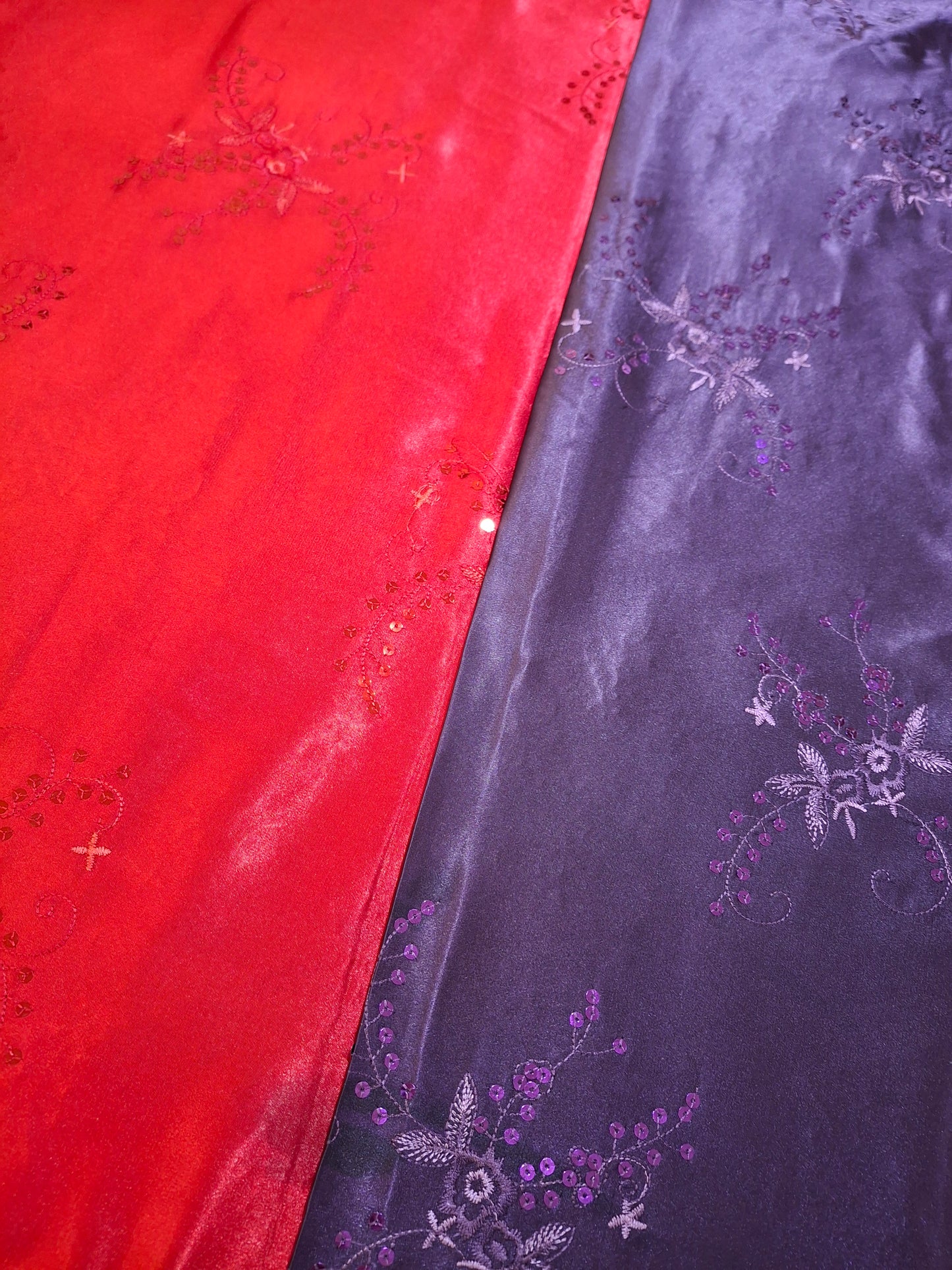 Sequins Embroidered Silk High Quality(4 meters)60"width