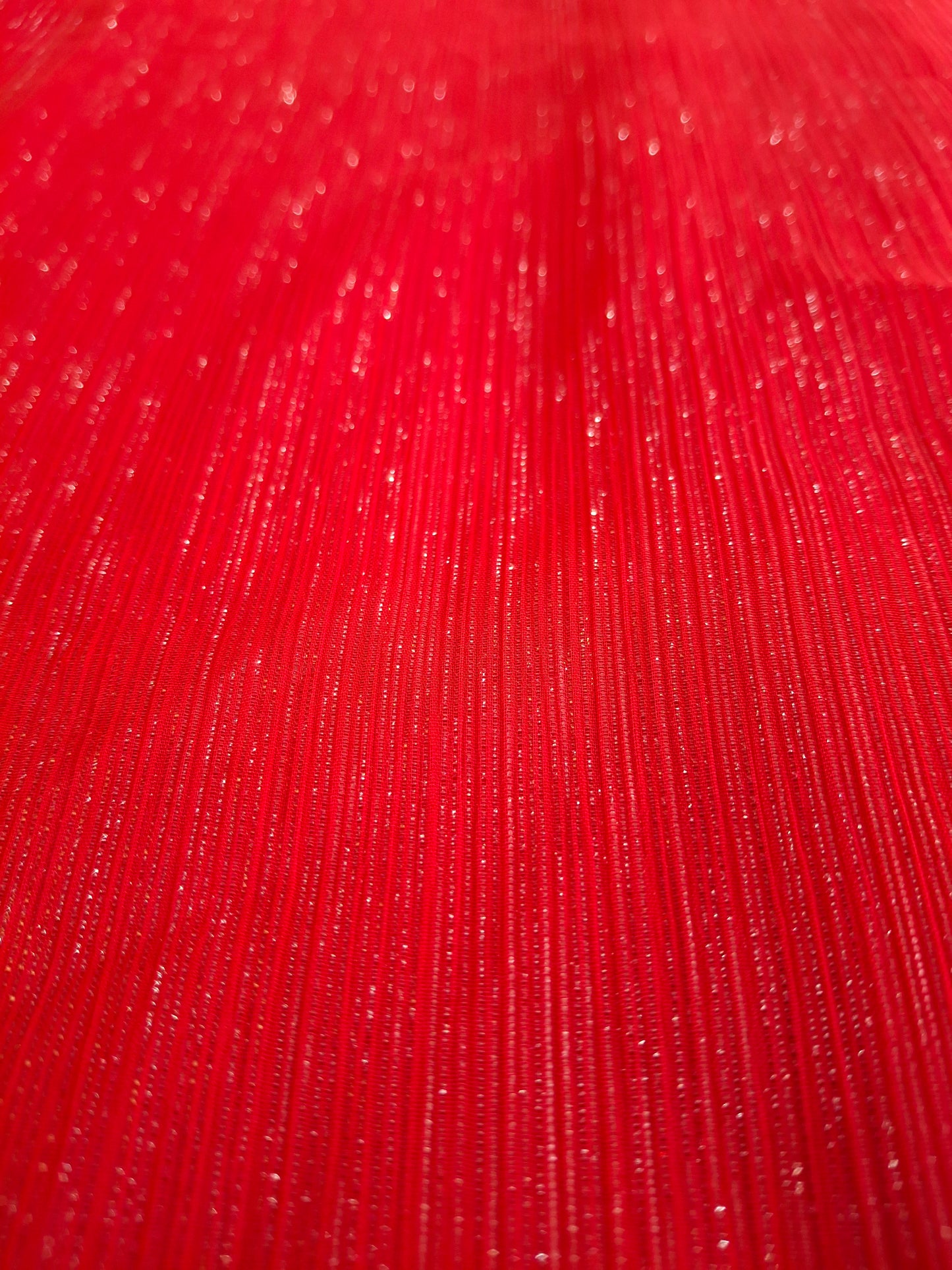Red Shimmer Crinkle Fabric (sold by the meters)